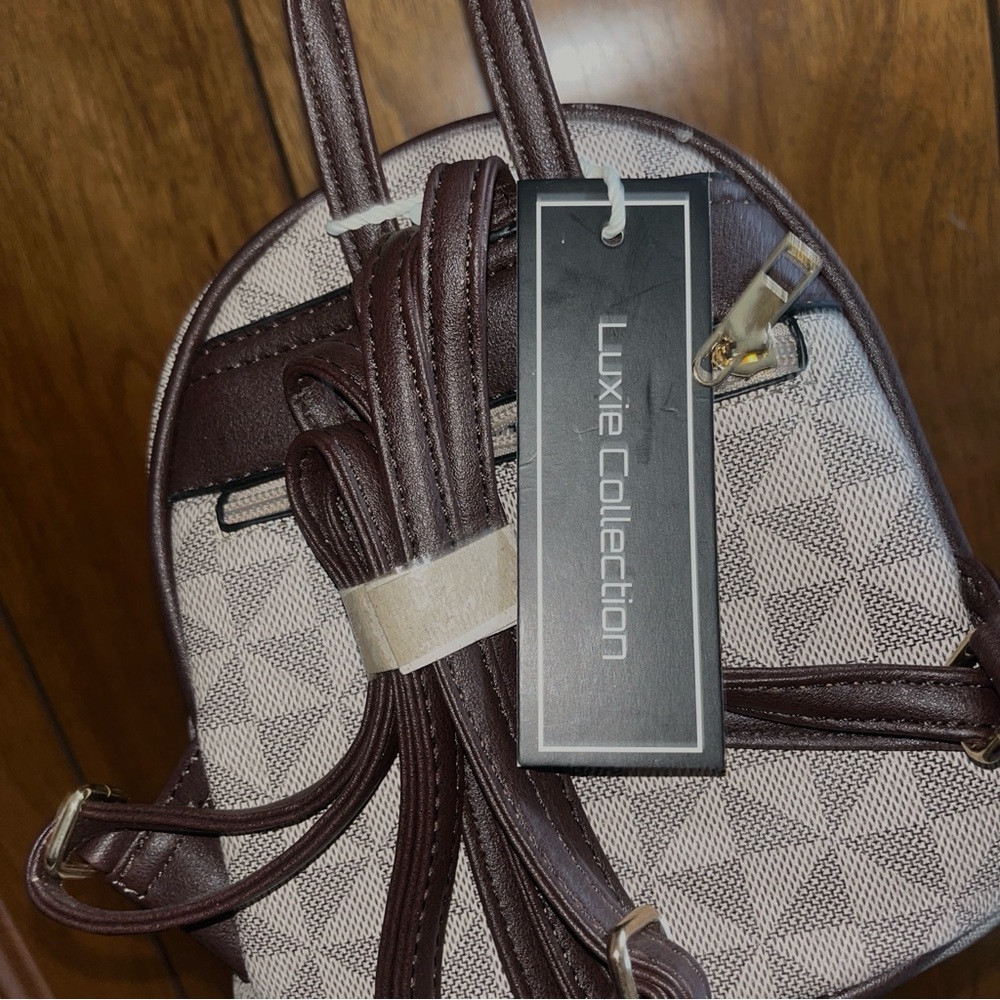 Geometric Patterned New Mini Backpack - Picture 7 of 8